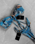 BRAZILIAN BANDEAU TOP - PEACOCK WILD