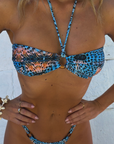 BRAZILIAN BANDEAU TOP - PEACOCK WILD