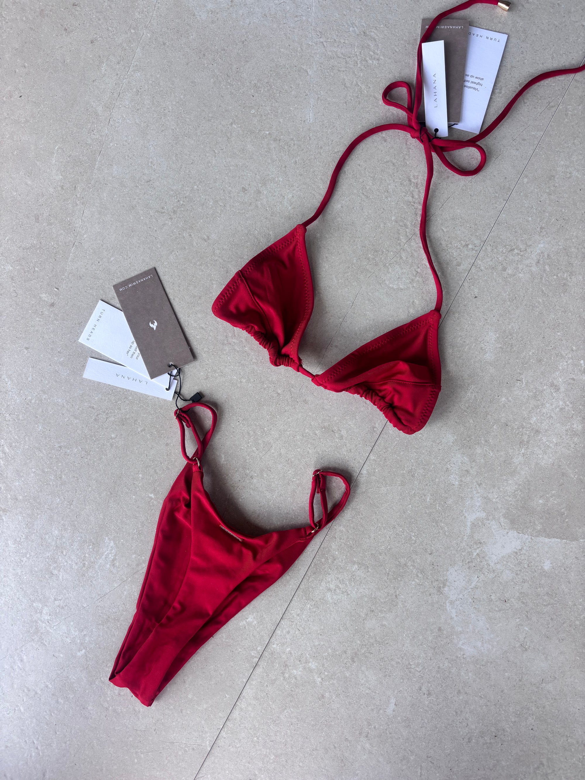 GIGI MICRO ADJUSTABLE BIKINI BOTTOM - RED